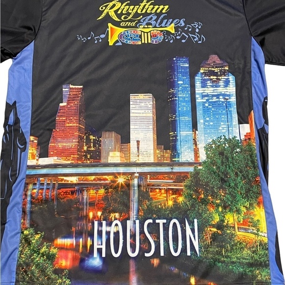 Rhythm and Blues - Houston 5K Run - Finish Strong Men's Athletic Shirt - Sz XXL - Picture 5 of 15